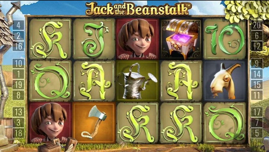 Características y juegos de bonificación en Jack and the Beanstalk