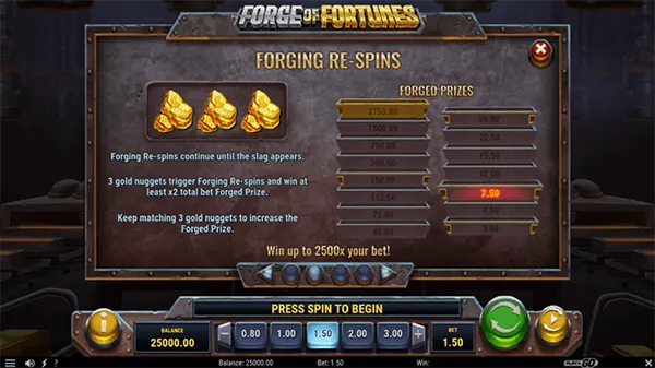 Respins slot feature